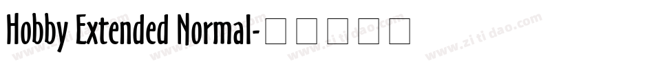 Hobby Extended Normal字体转换